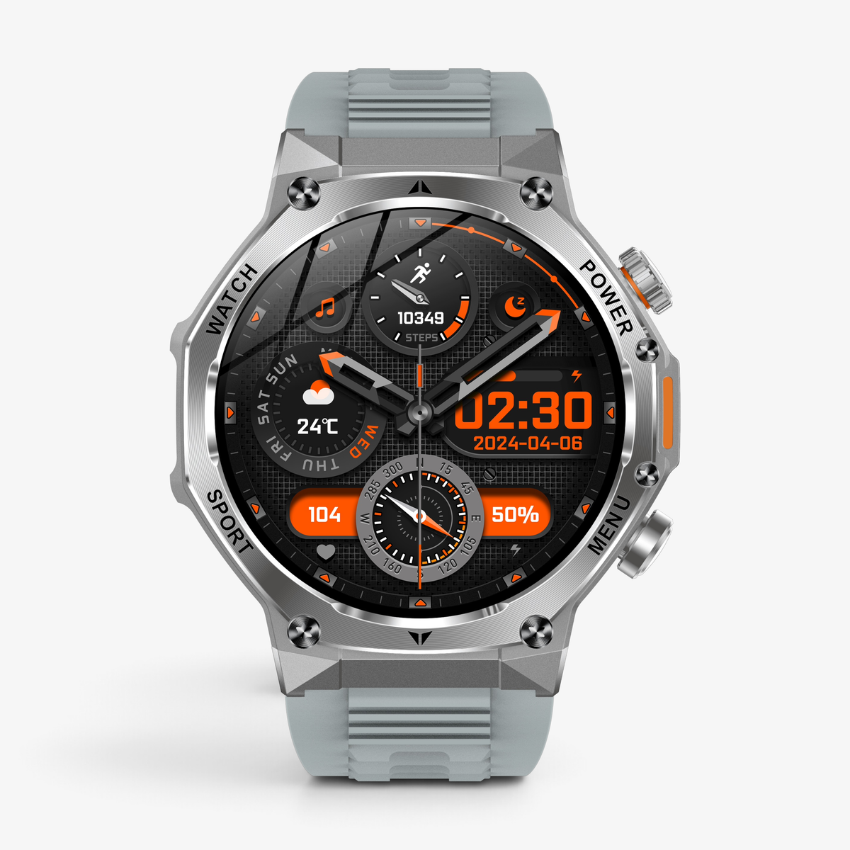 Muški Pametni Sat Military AK82 - Silver
