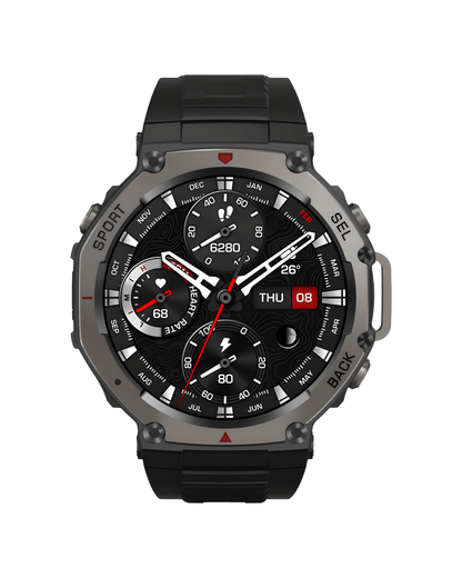 Muški pametni sat Military DM58 Black – prednja strana sa aktivnim ekranom