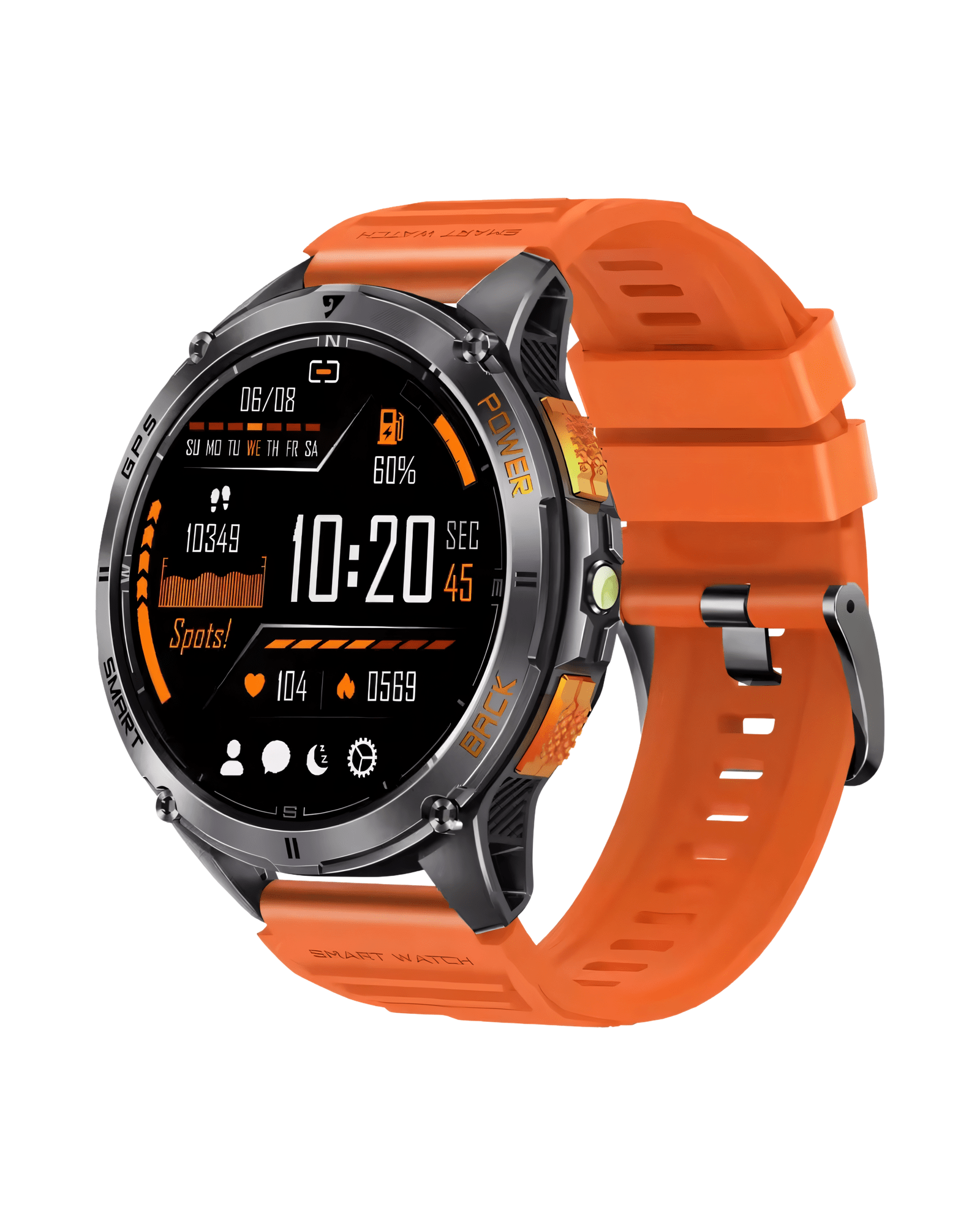 Muski pametni sat Military G90 Orange Black ⌚️
