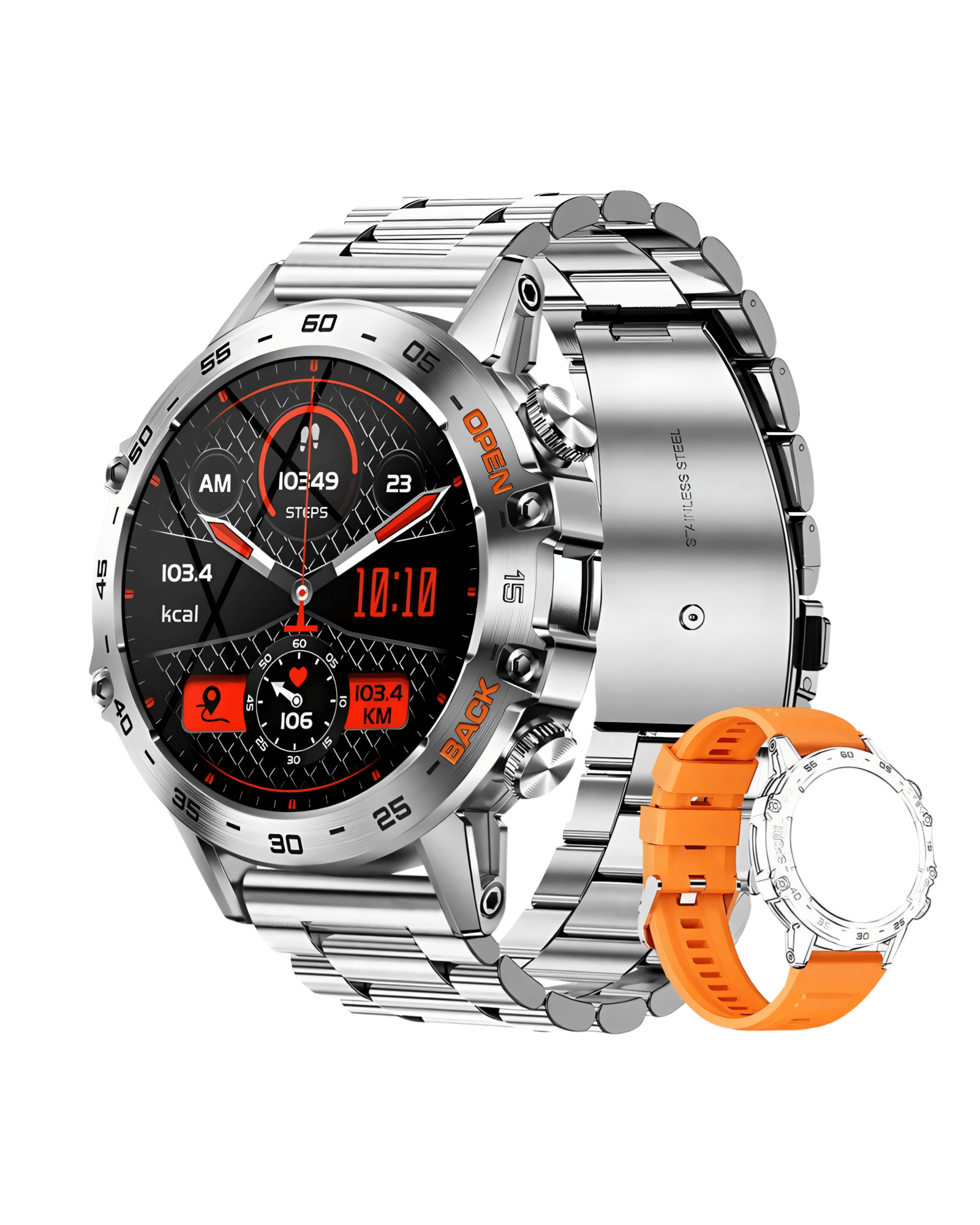 Muski pametni sat Military NX10 Metal Orange ⌚️