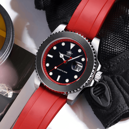 Muški Ronilački Sat ADDIESDIVE AD2040 - Black/Red