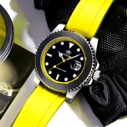 Muški Ronilački Sat ADDIESDIVE AD2040 - Black/Yellow