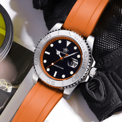 Muški Ronilački Sat ADDIESDIVE AD2040 - Silver/Orange