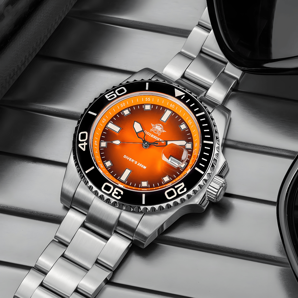 Muški Ronilački Sat ADDIESDIVE AD2089 Metal - Orange