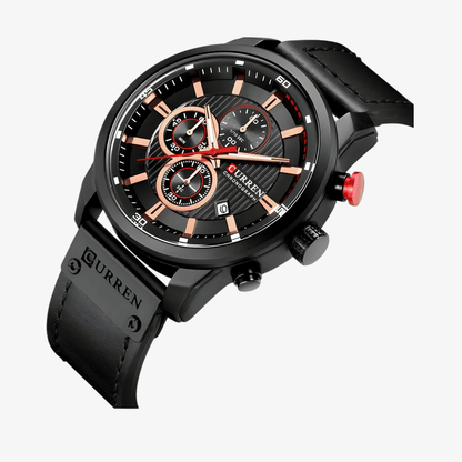 Detaljan prikaz brojčanika sata Curren CR-8291 sa jasno vidljivim kazaljkama i markerima