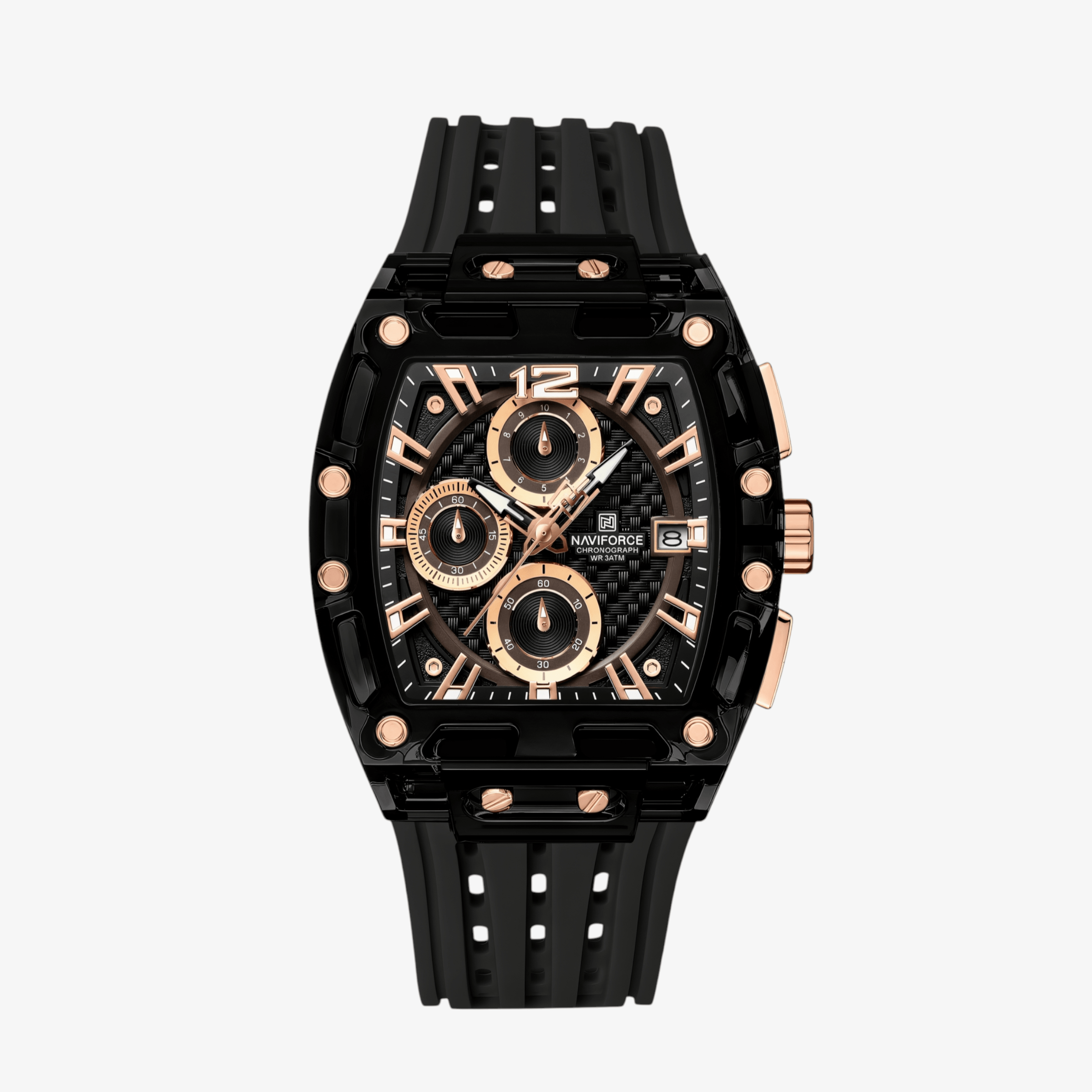 Muški sat NaviForce NF7105 - Crno-Zlatna Boja - CHRONOTREK