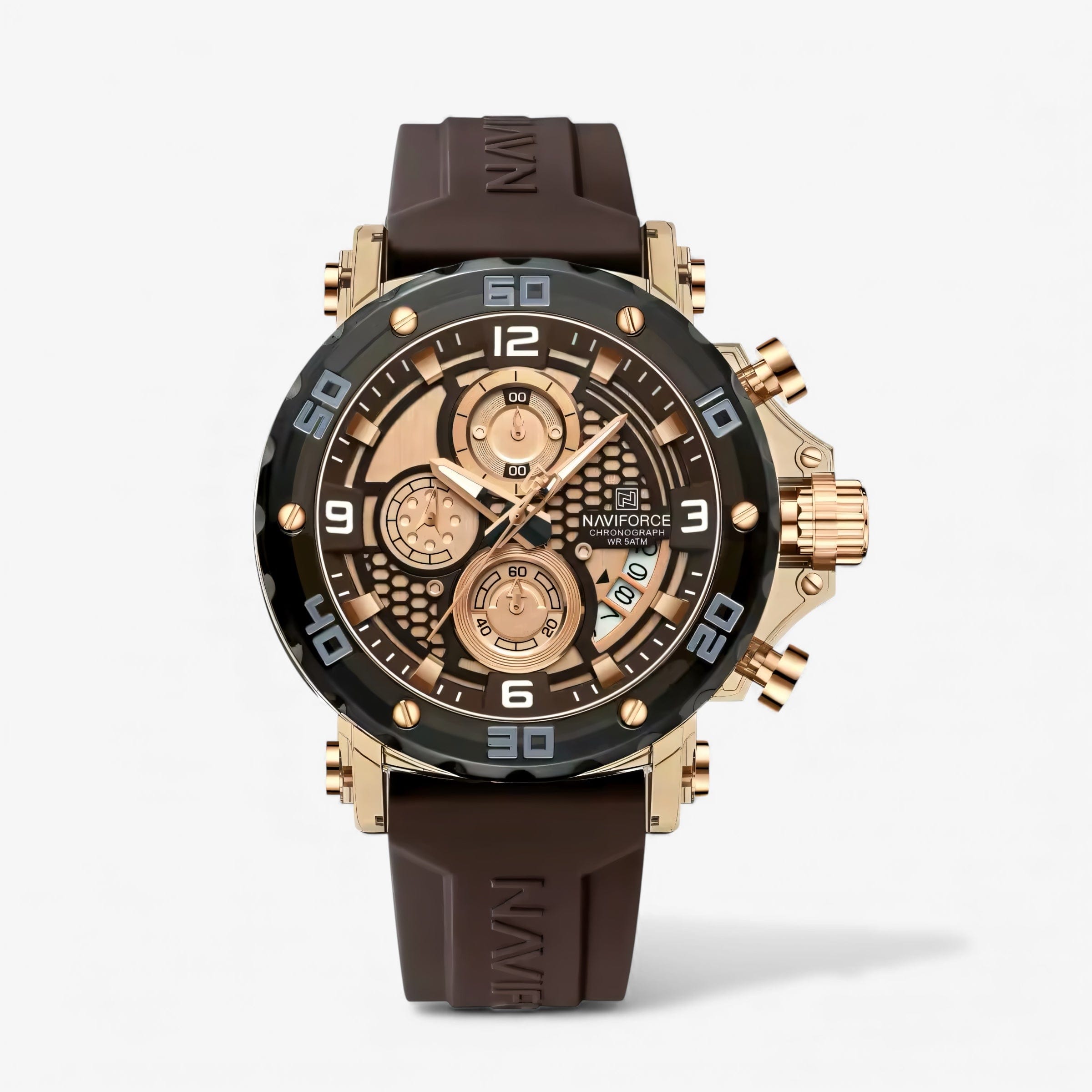 Muški Sat NaviForce NF7123 - Braon-Rose Gold Boja