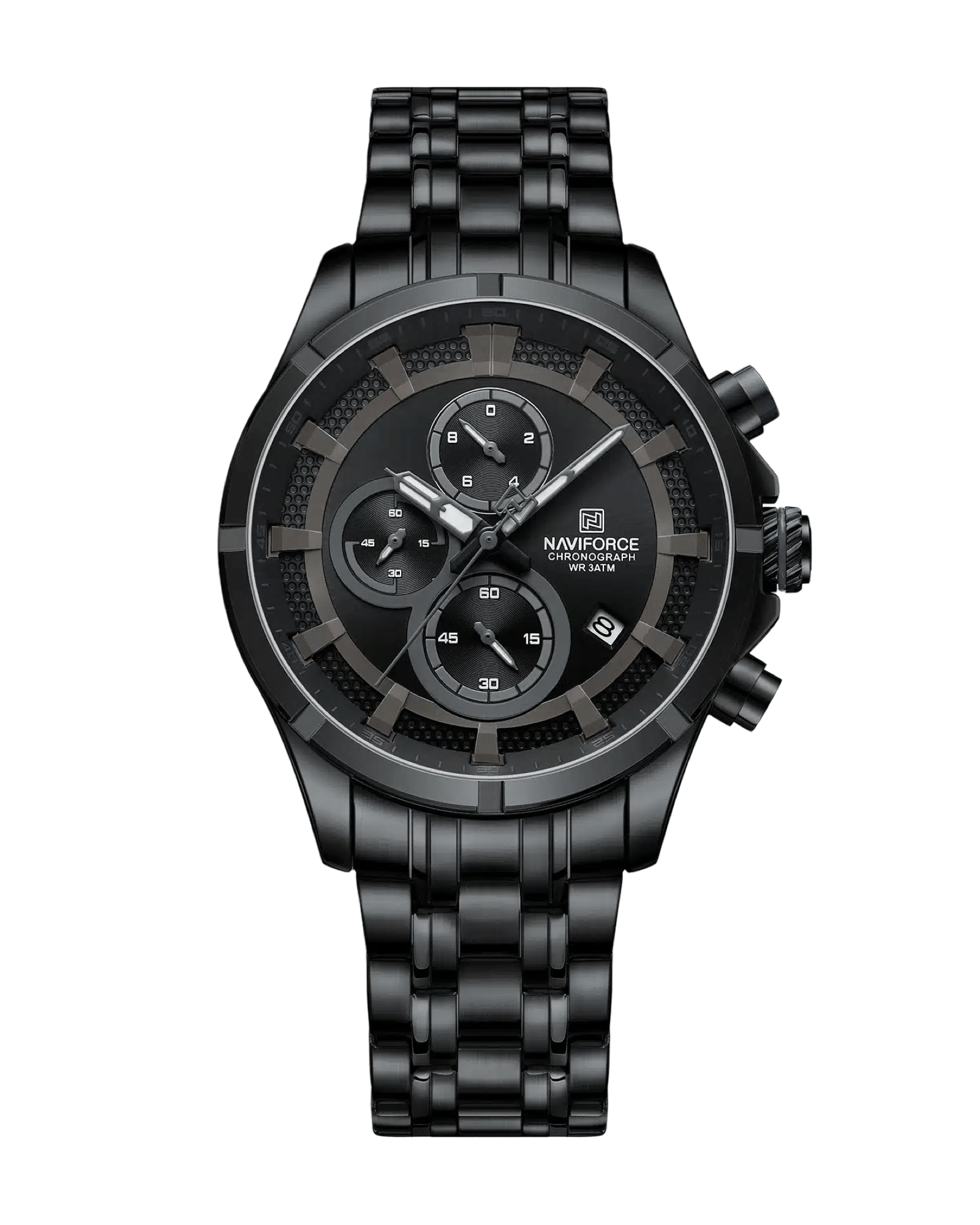 NaviForce NF8046 Muški Sat U Crnoj Boji – Moderni Dizajn – Be Brave Man