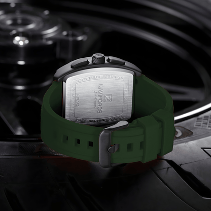 Zadnja strana muškog sata NaviForce NF8052 sa silikonskom narukvicom