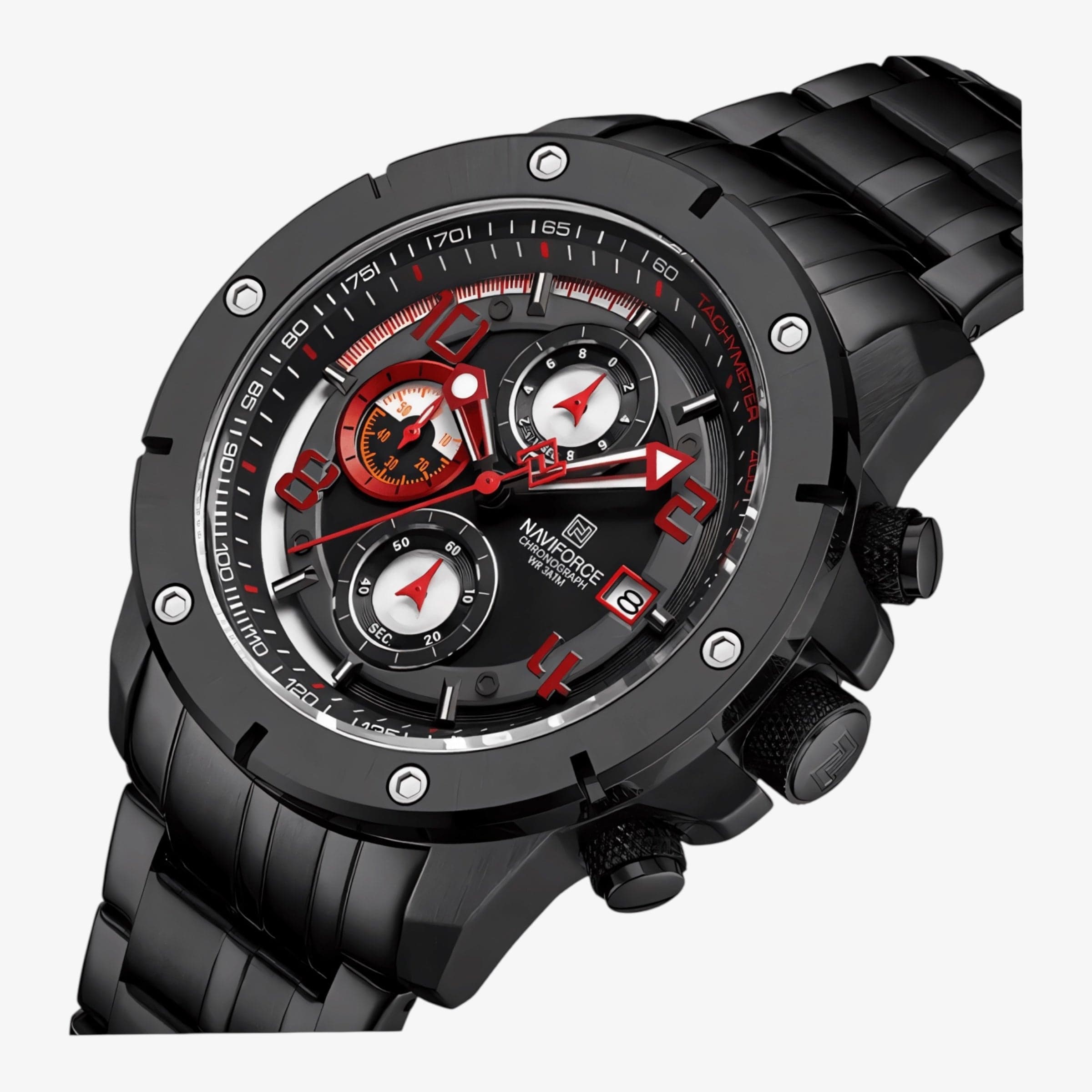 Muški sat NaviForce NF8056 - Crno-Crvena Boja