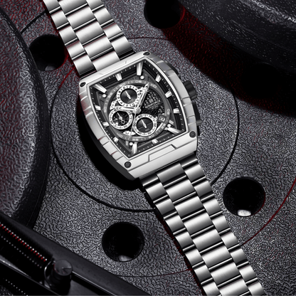 NaviForce NF8066 Titan muški sat sa crnim brojčanikom, stainless steel kućište i metalna narukvica