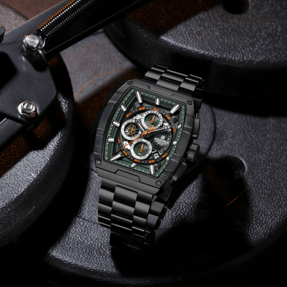 NaviForce NF8066 Titan muški sat sa zelenim brojčanikom, stainless steel kućište i metalna narukvica