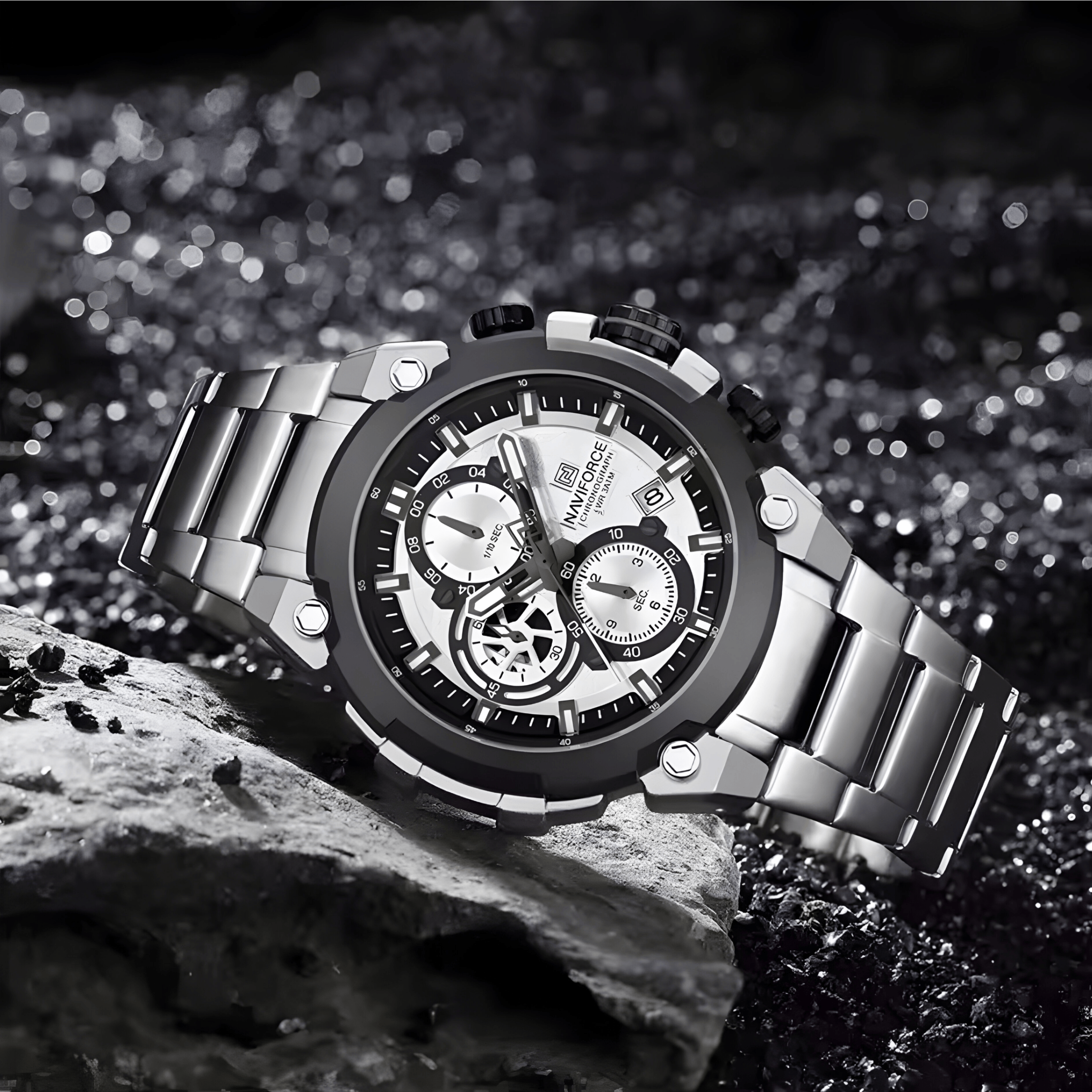 Muški sat NaviForce NF8071 Striker - Silver