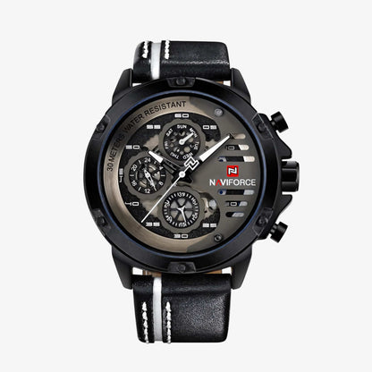 Muški sat NaviForce NF9110 - Crno-Bela Boja