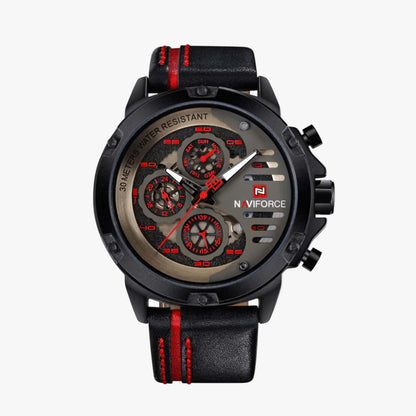 Muški sat NaviForce NF9110 - Crno-Crvena Boja