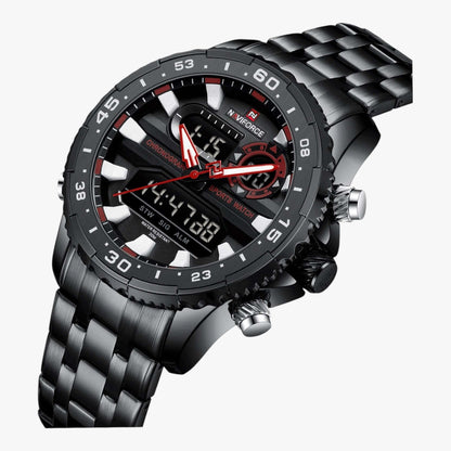 Muški Sat Naviforce NF9234 – Crna-Crvena Boja