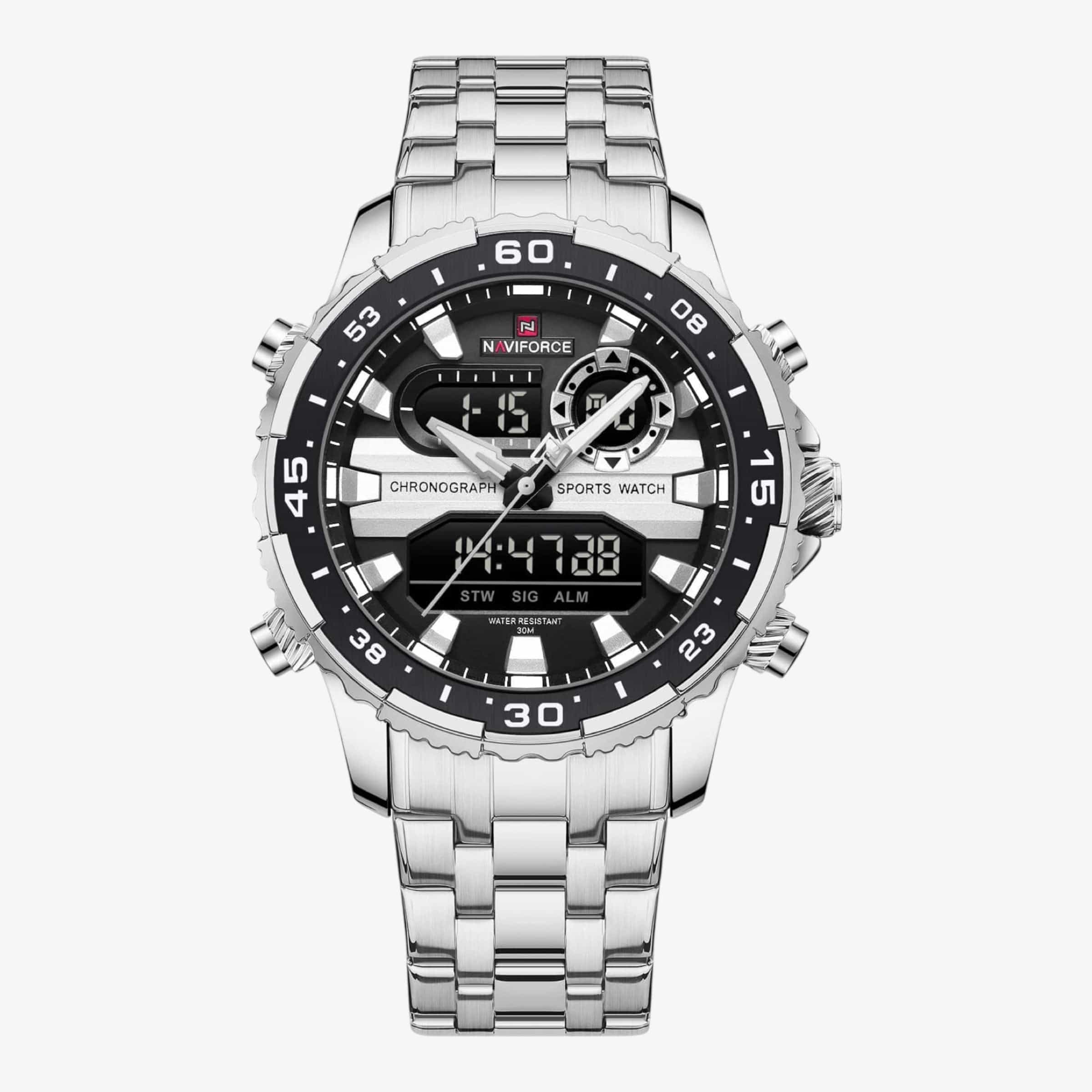 Muški Sat Naviforce NF9234 – Srebrno-Crna Boja