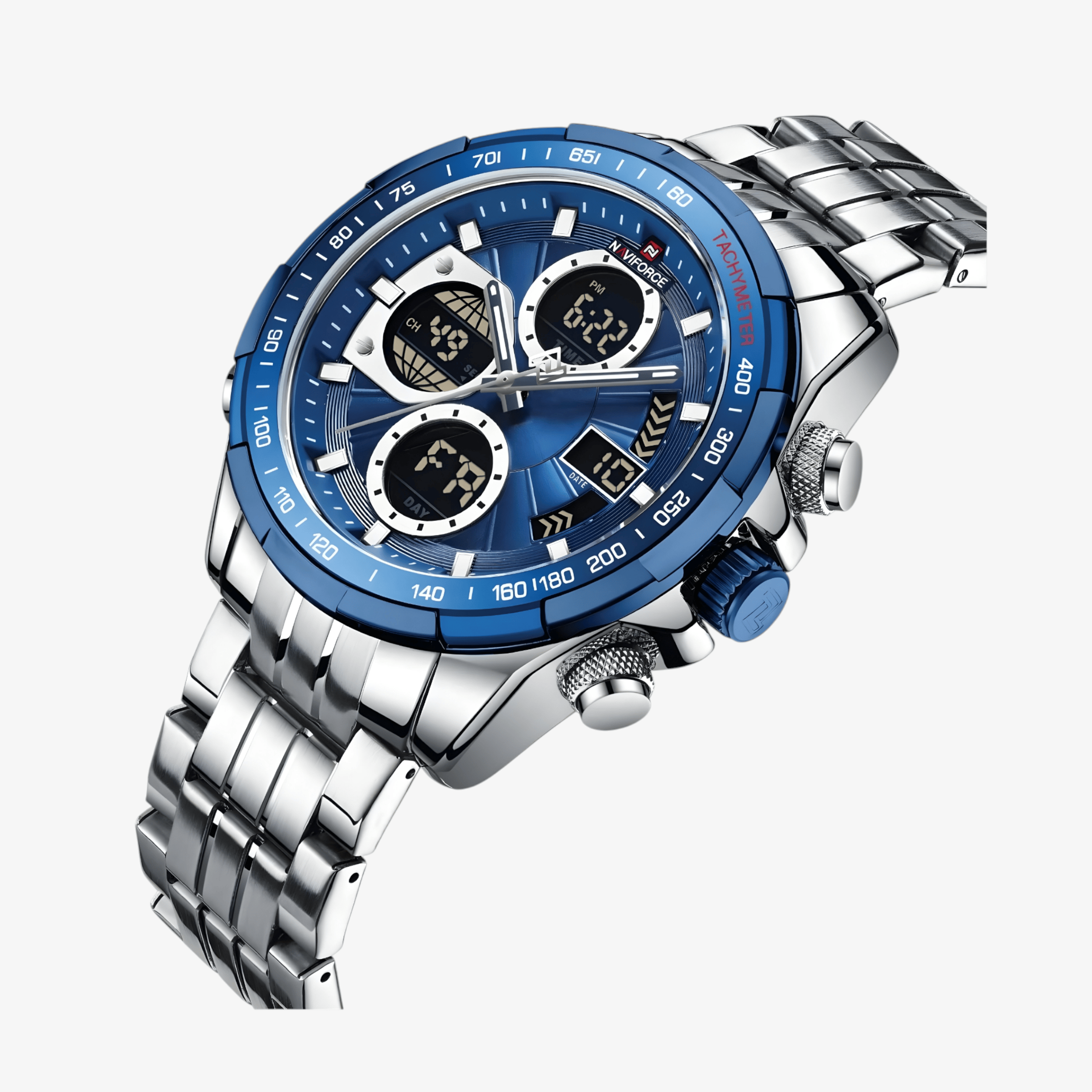 Muški Sat NaviForce Ranger NF9197 Metal – Plava Boja