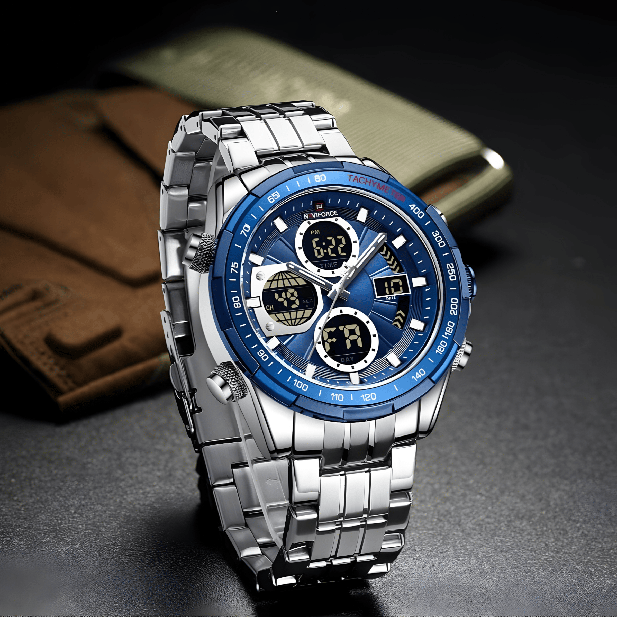 Muški Sat NaviForce Ranger NF9197 Metal – Plava Boja