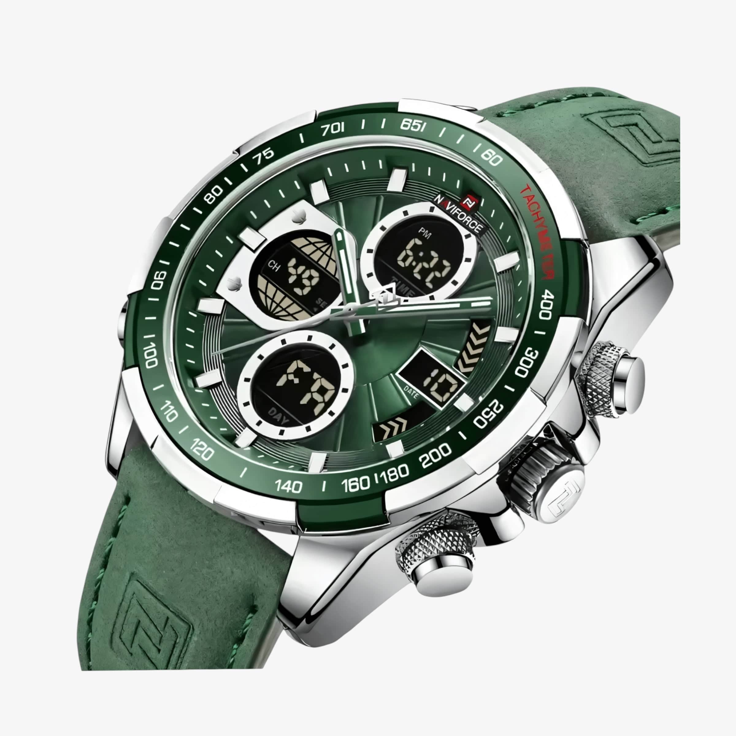 Muški Sat NaviForce Ranger NF9197 - Zelena Boja