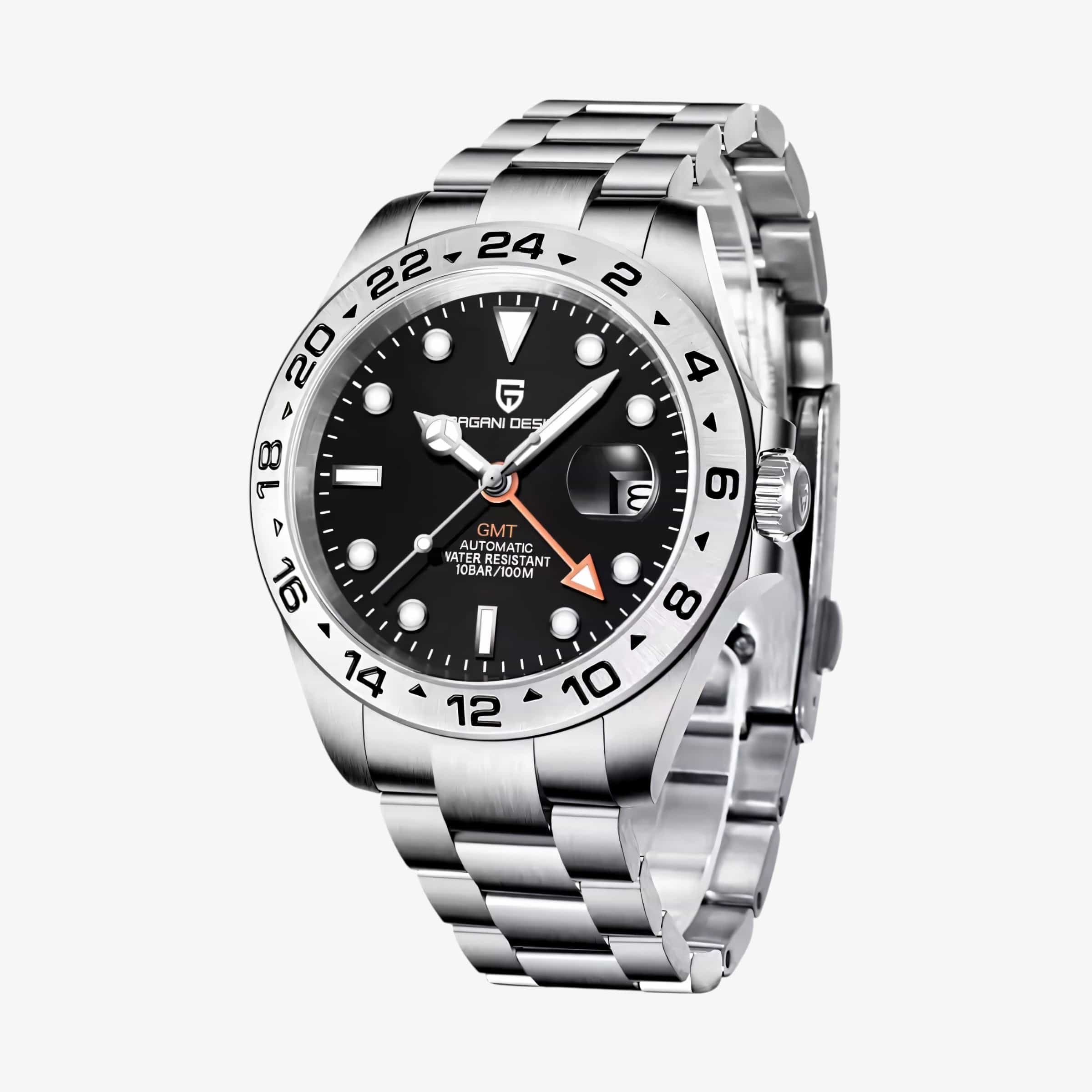 Muški Sat Pagani Design PD-1682 Automatik - Black Explorer GMT