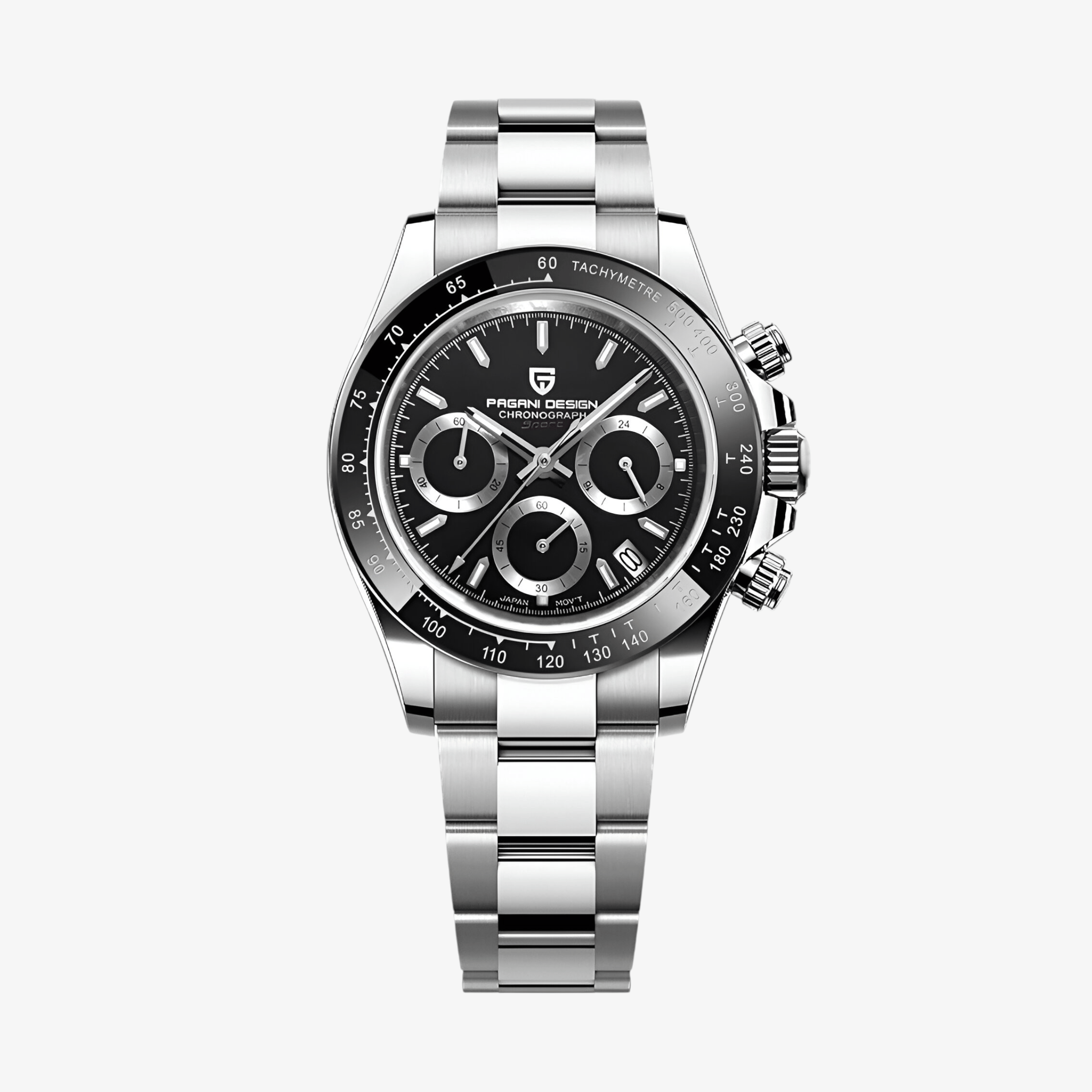 Muški Sat Pagani Design PD1644 Daytona Metal - Silver/Black