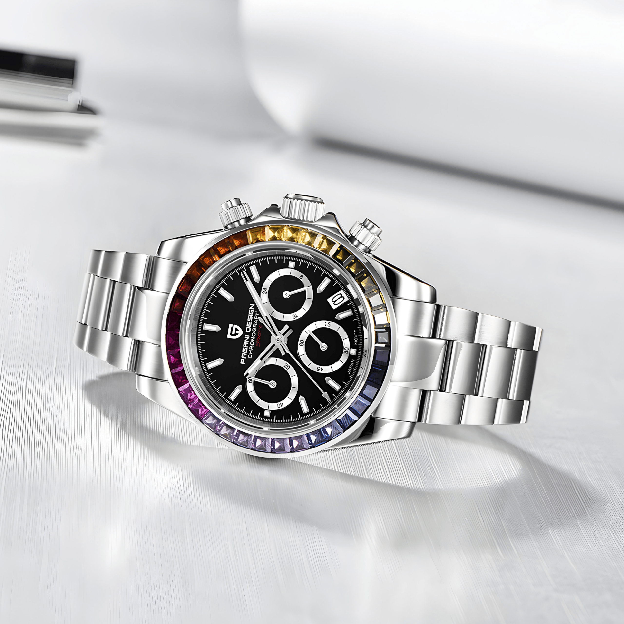 Muški Sat Pagani Design PD1644 Daytona Rainbow - Black