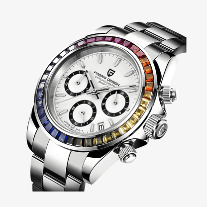 Muški Sat Pagani Design PD1644 Daytona Rainbow - White