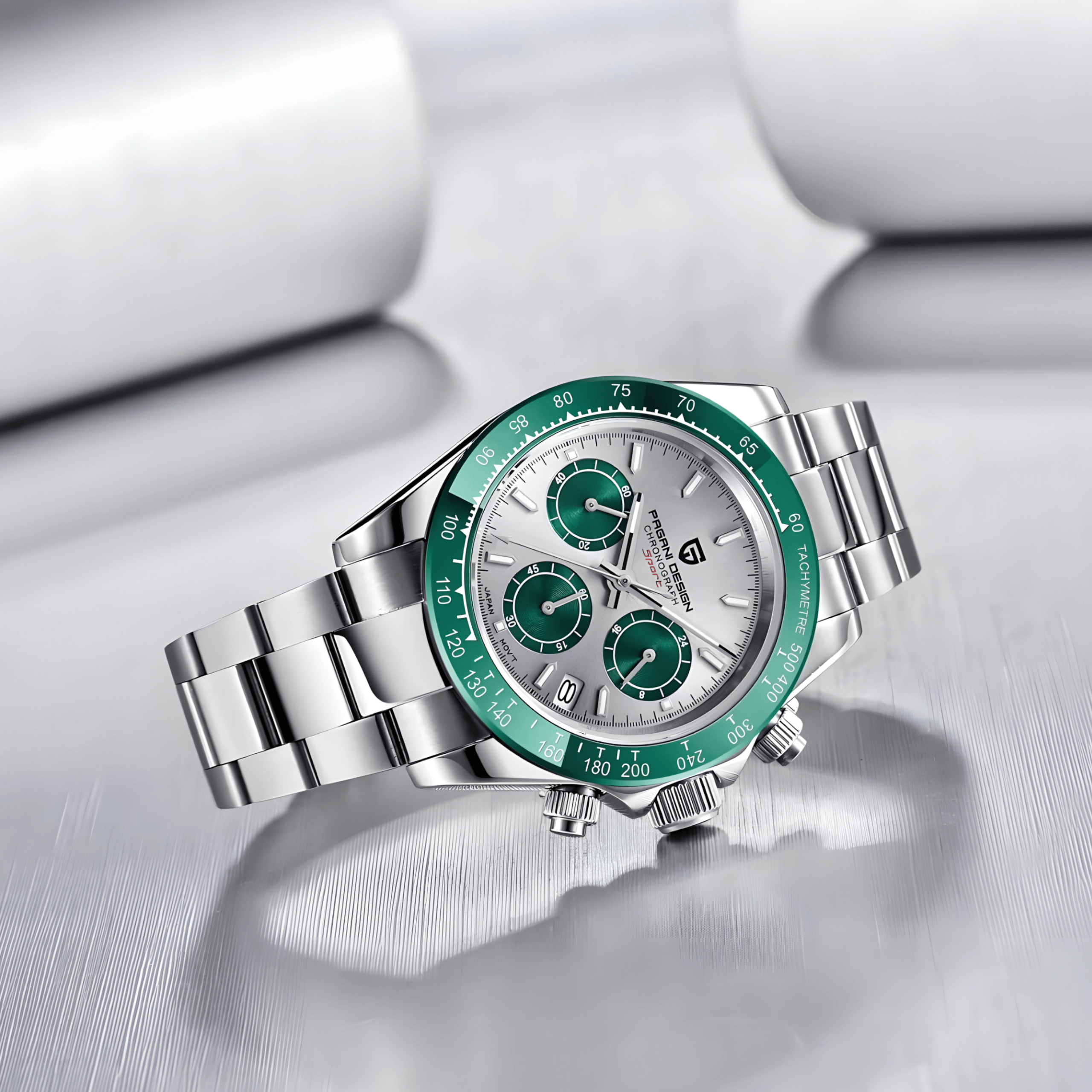 Muški Sat Pagani Design PD1664 Daytona Metal - Green