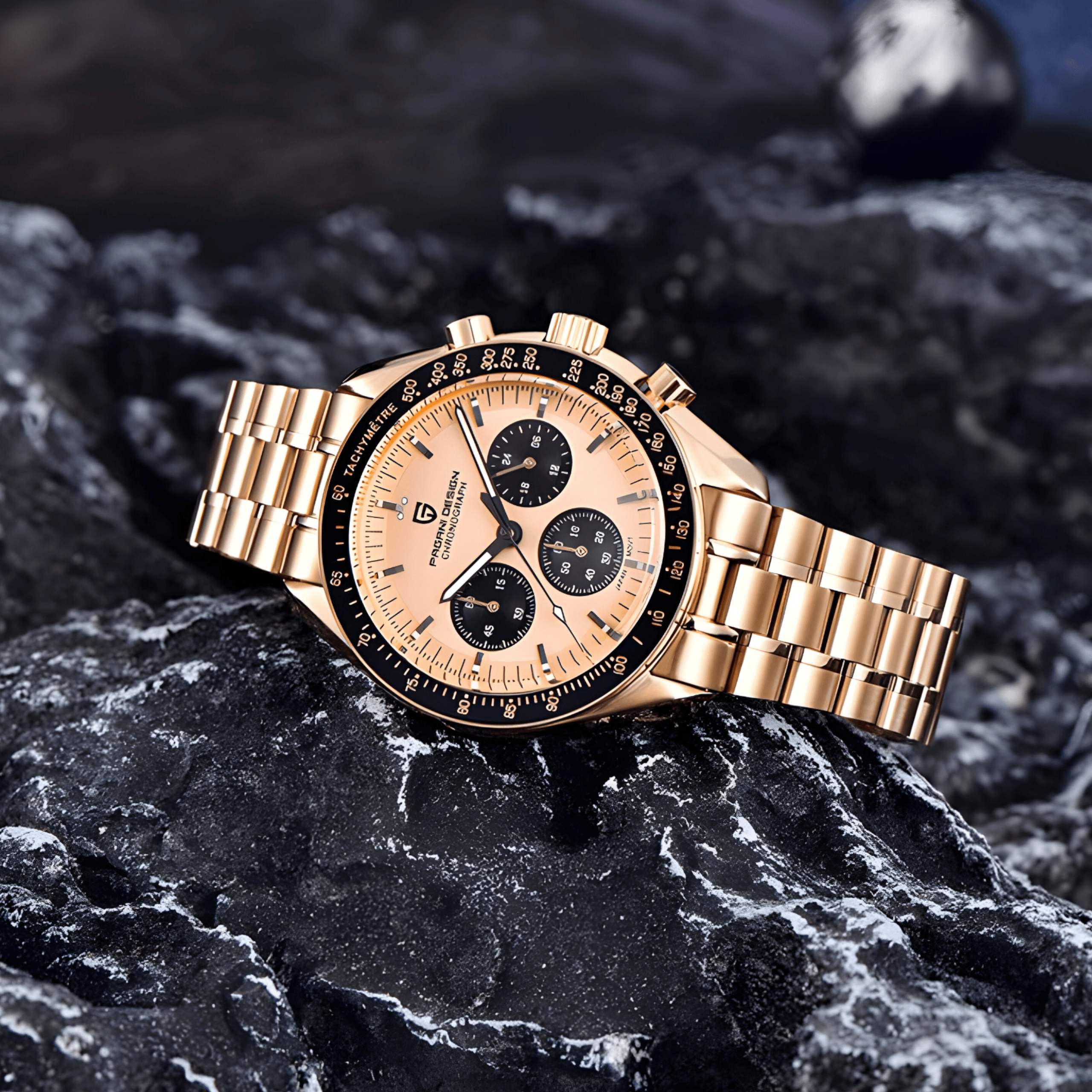 Muški Sat Pagani Design PD1701 Speedmaster - Rose Gold