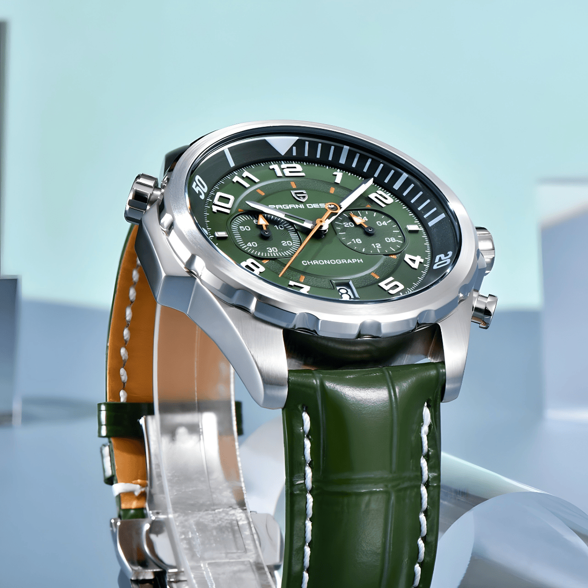 Muški Sat Pagani Design PD1811 Chronograph - Green