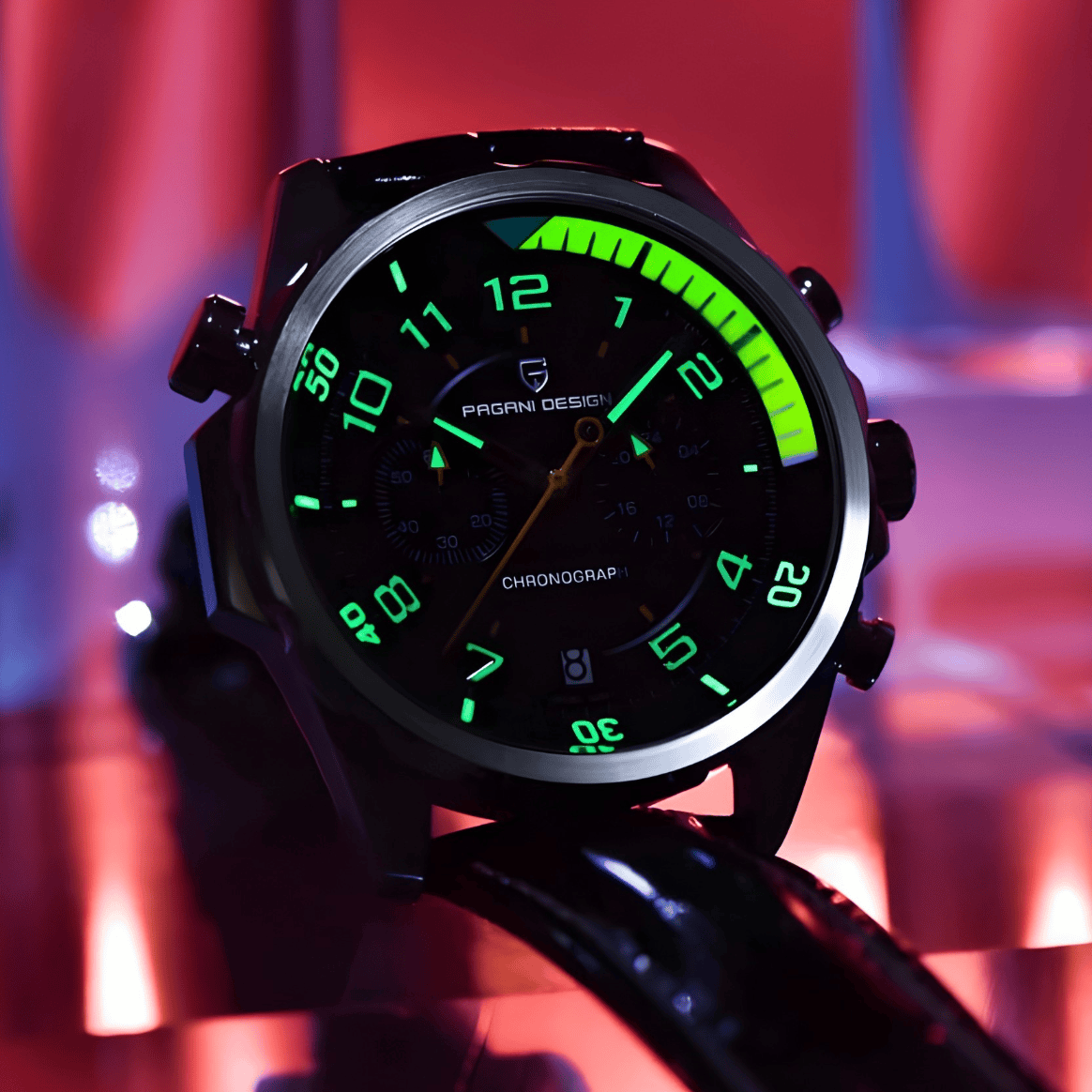 Muški Sat Pagani Design PD1811 Chronograph - Green