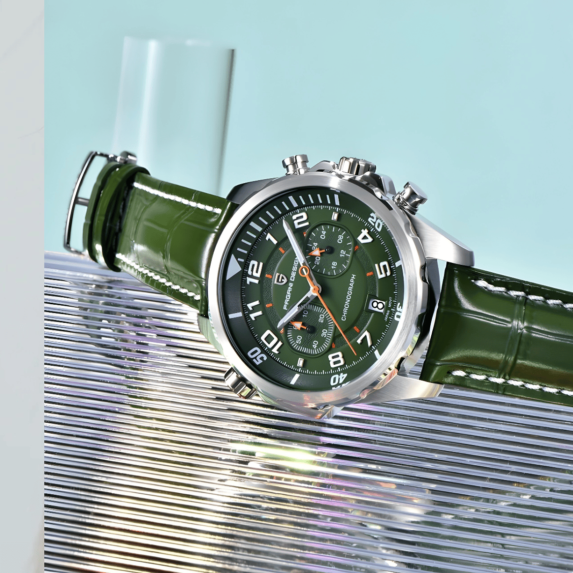 Muški Sat Pagani Design PD1811 Chronograph - Green