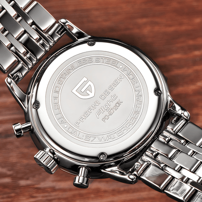 Muški Sat Pagani Design PD2720 Flight Chronograph - Silver/Black
