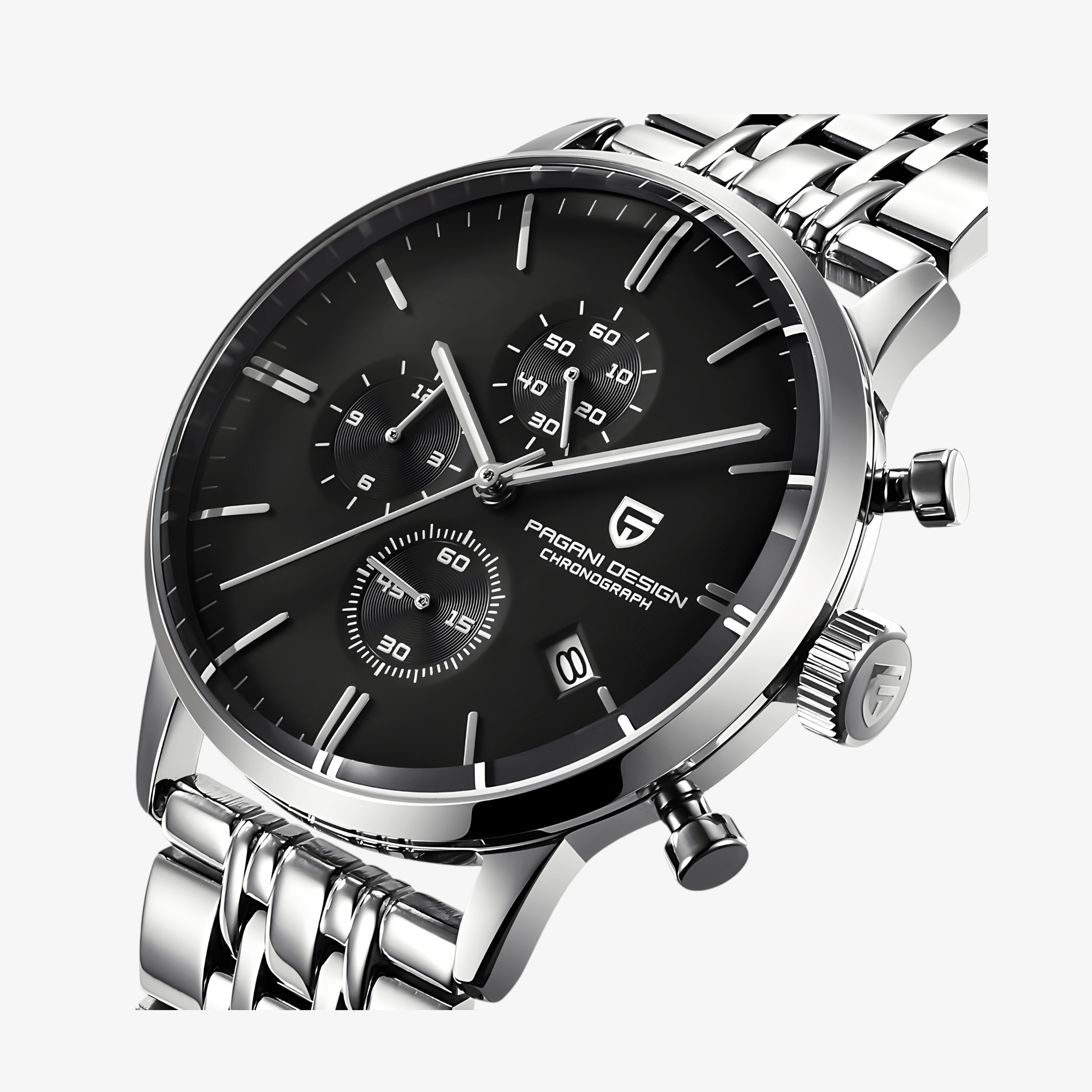 Muški Sat Pagani Design PD2720 Flight Chronograph - Silver/Black