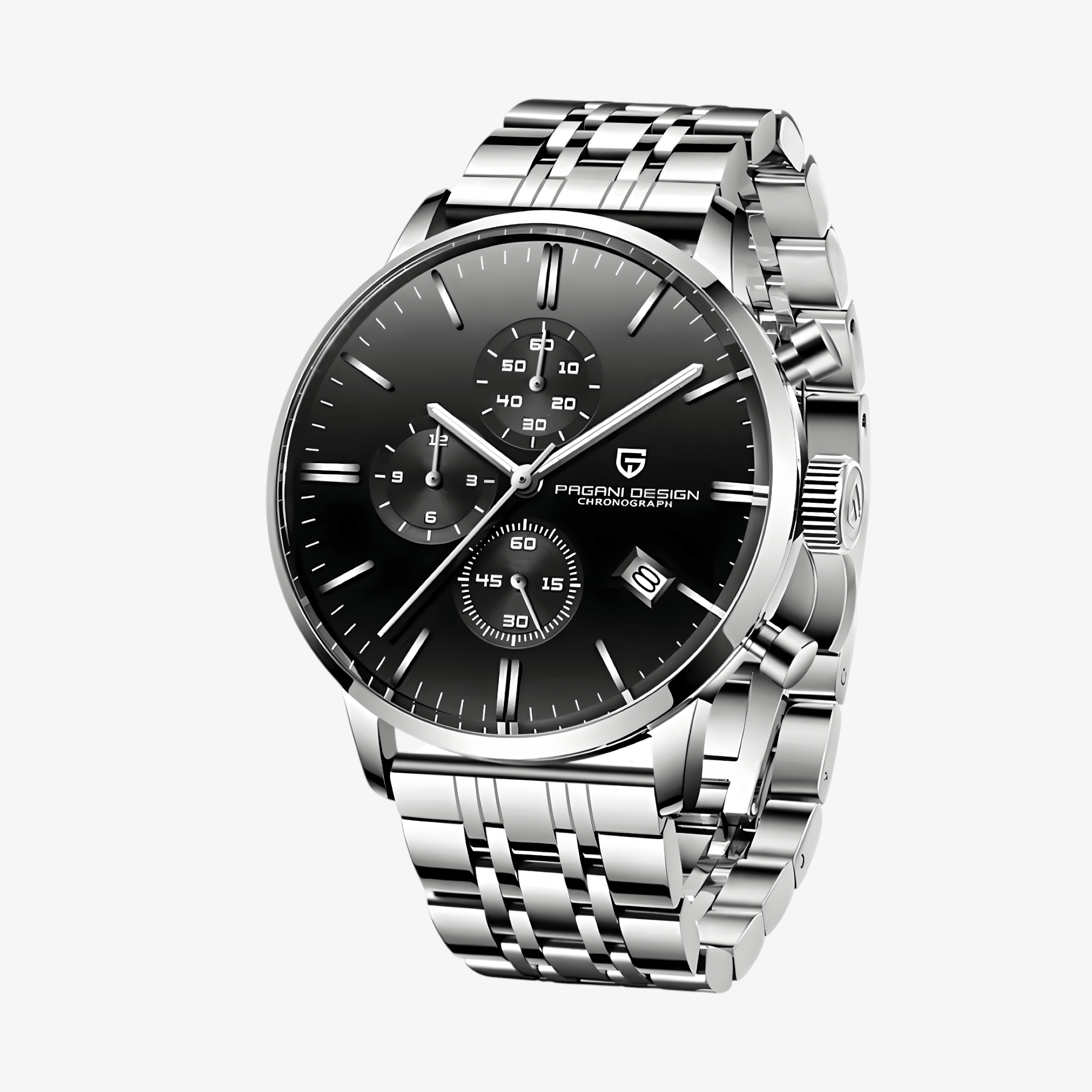 Muški Sat Pagani Design PD2720 Flight Chronograph - Silver/Black