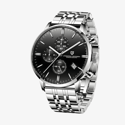 Muški Sat Pagani Design PD2720 Flight Chronograph - Silver/Black
