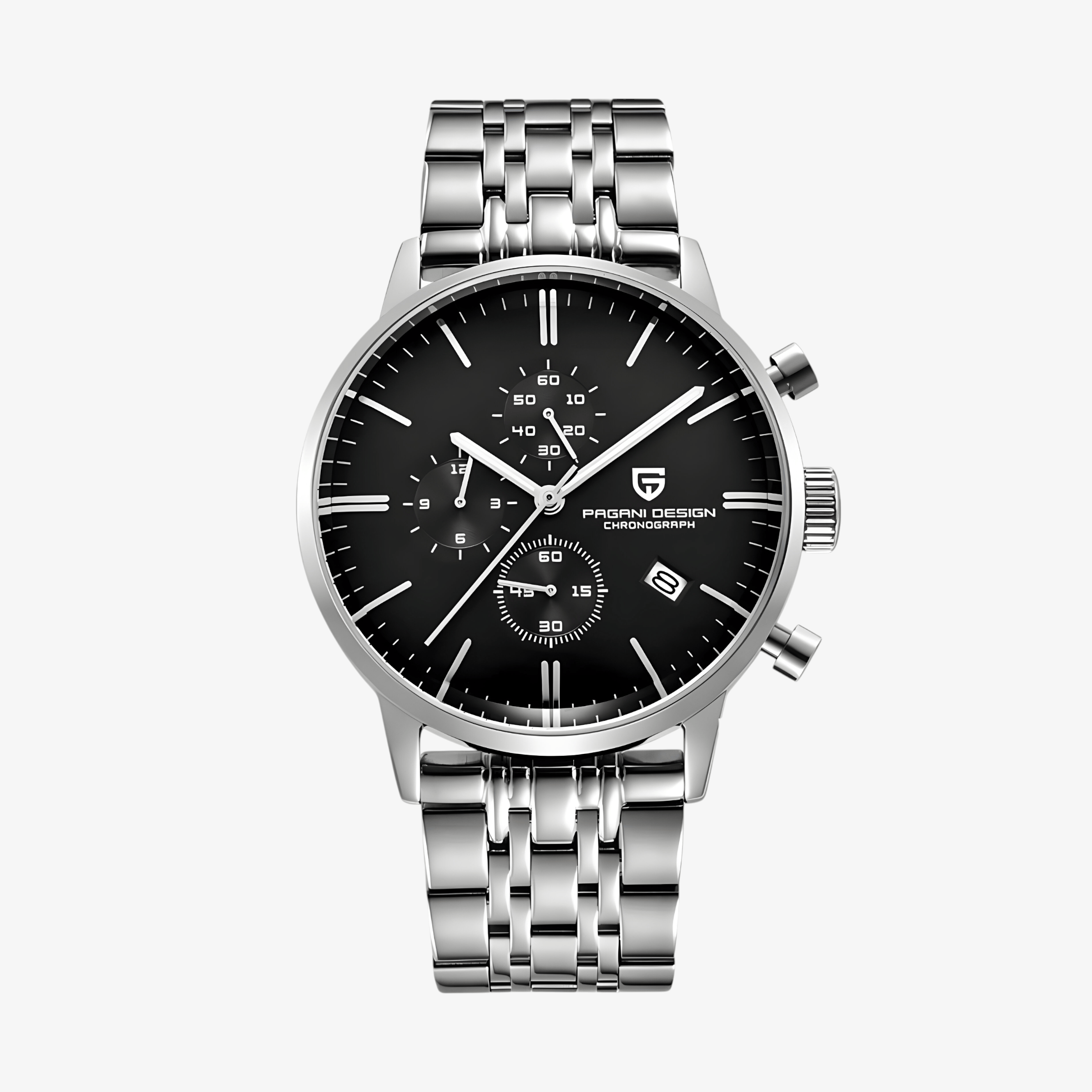 Muški Sat Pagani Design PD2720 Flight Chronograph - Silver/Black