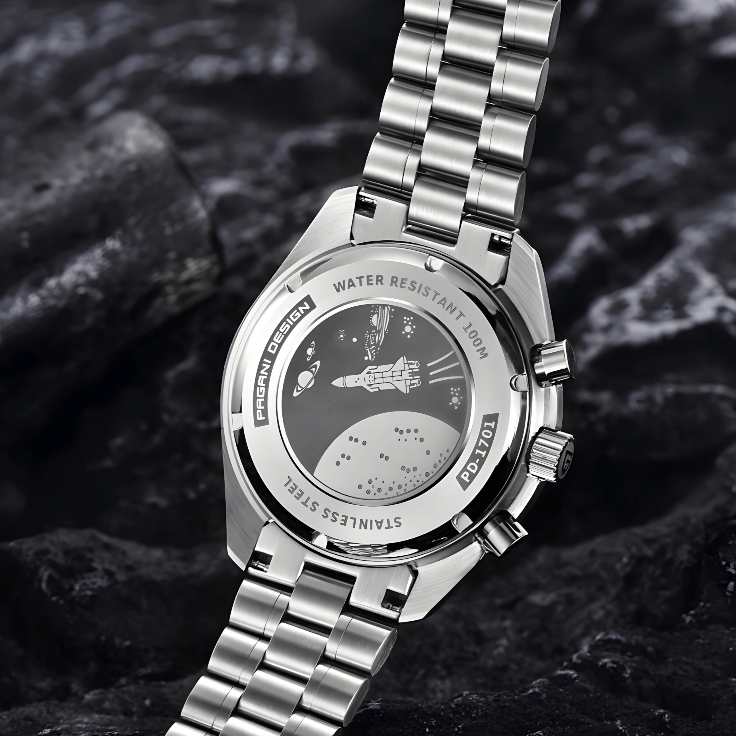 Muški Sat Pagani Desing PD1701 Speedmaster - Black Homage