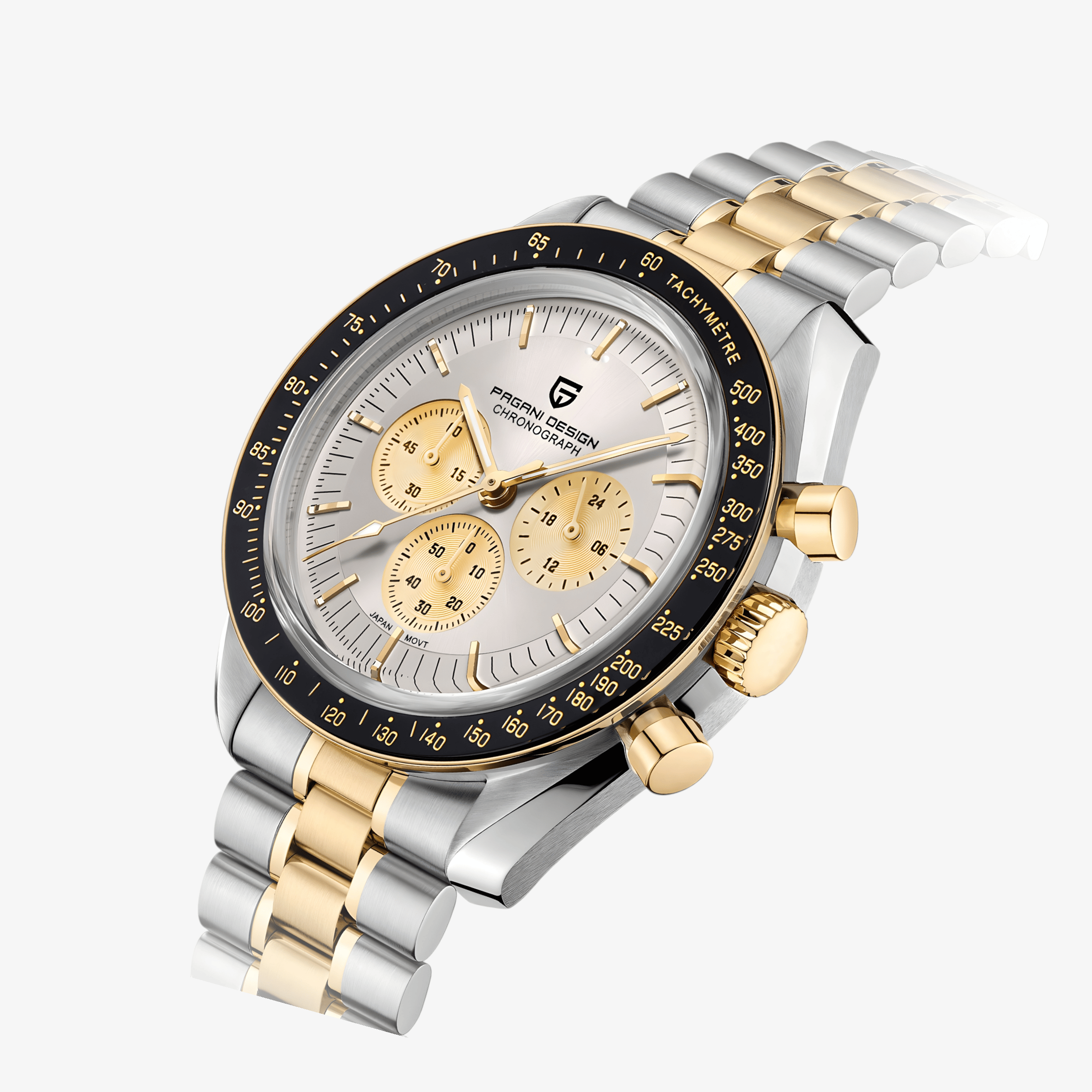 Muški Sat Pagani Desing PD1701 Speedmaster - Silver/Gold Homage