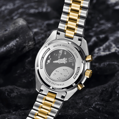 Muški Sat Pagani Desing PD1701 Speedmaster - Silver/Gold Homage