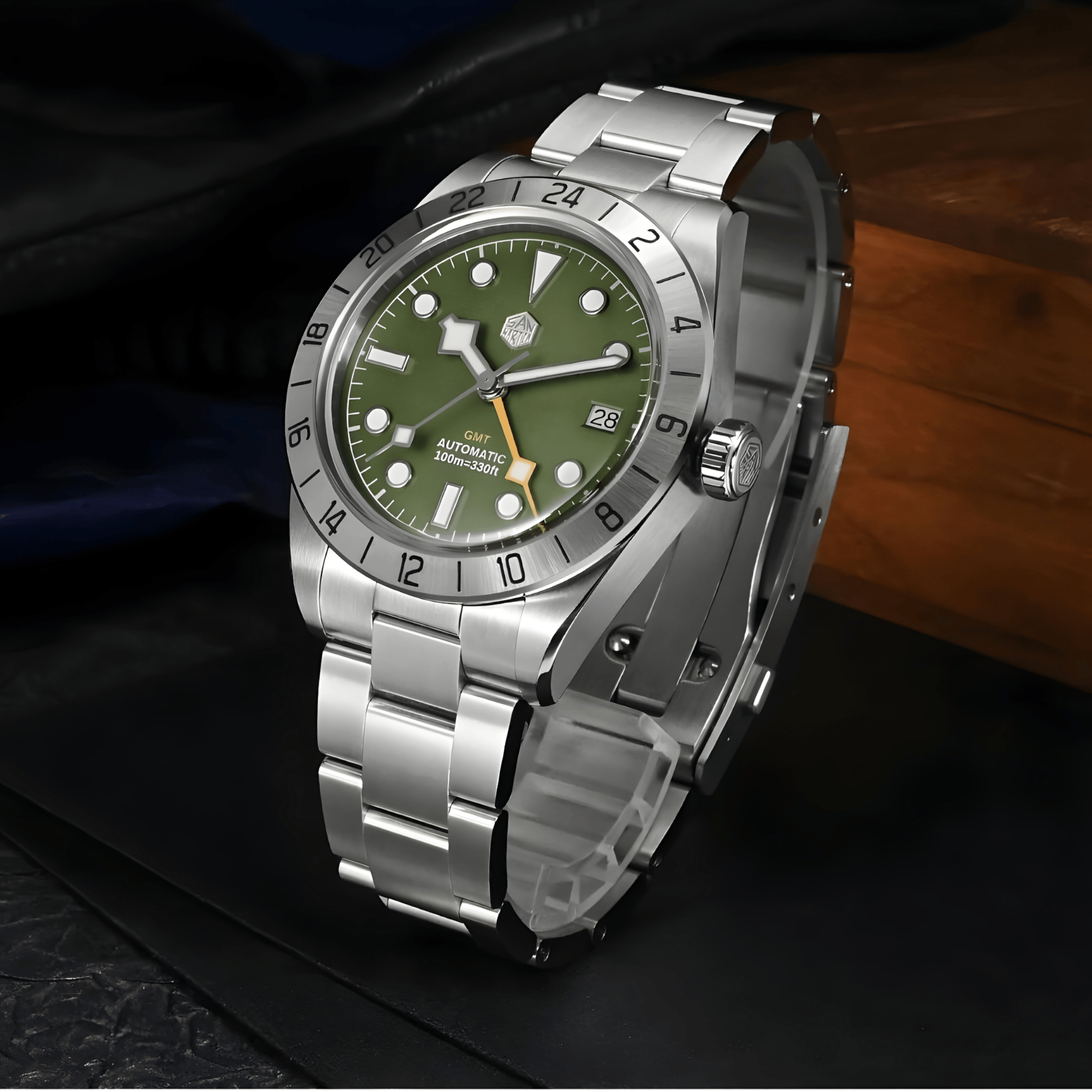 Muški Sat SAN MARTIN SN0054 - Green GMT Homage
