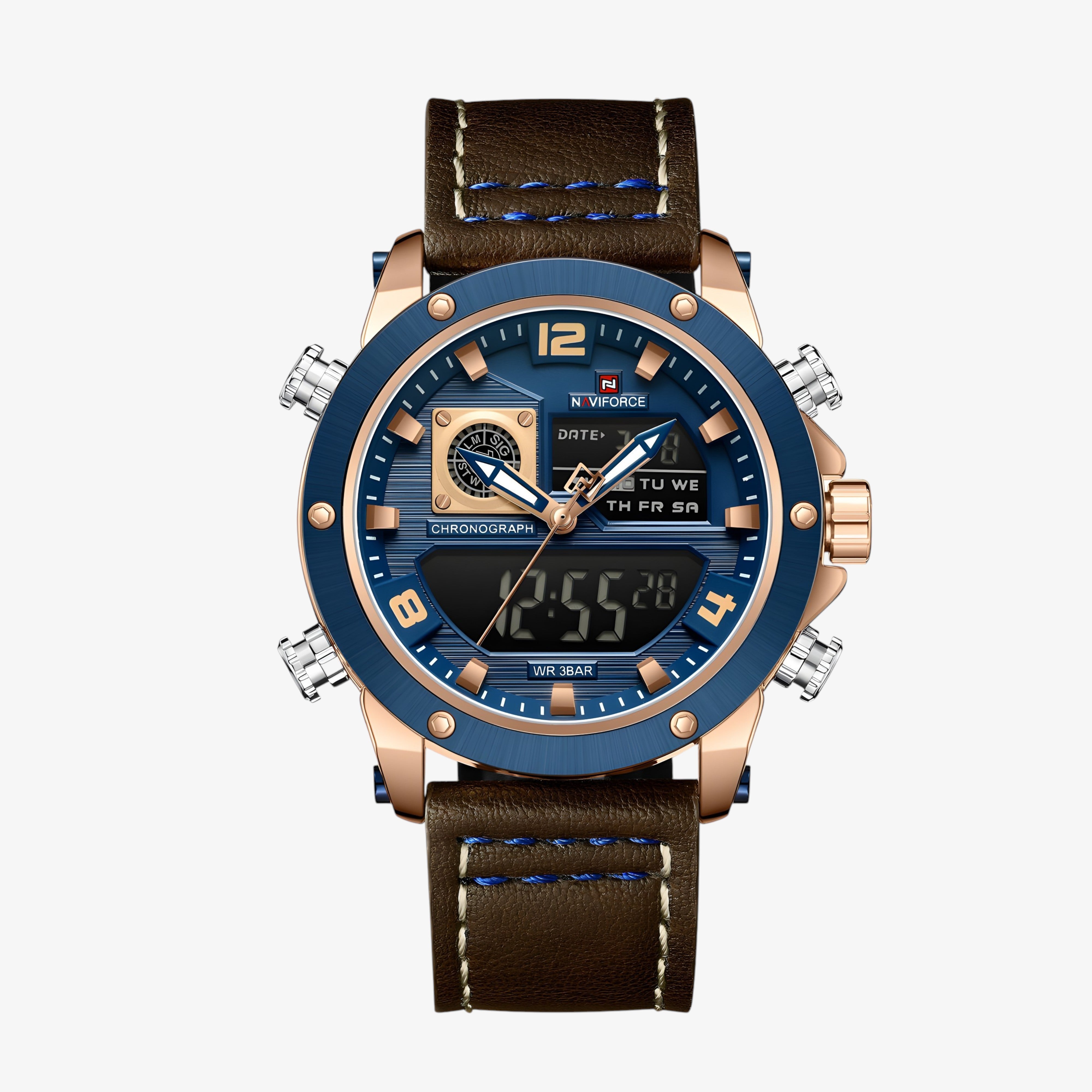 Muški Sportski Sat NaviForce NF9236 - Blue/Brown
