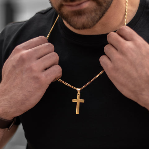 Ogrlica golden cross ✞  58% OFF Necklaces Be Brave Man Srbija