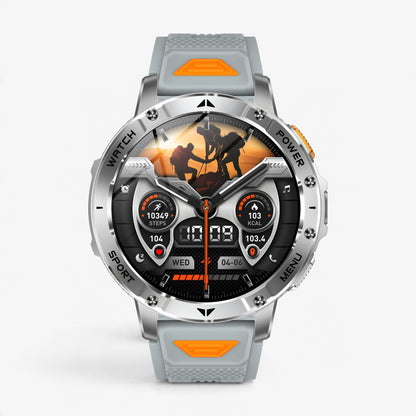 Muški Pametni Sat Military AK112 - Silver/Orange